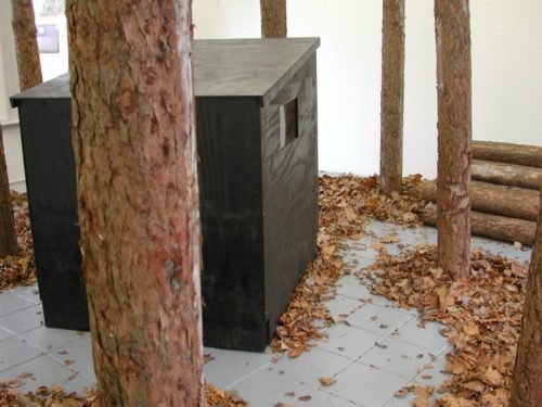 Skit - een kluizenaarshut waarin de angst en de ziel kunnen worden opgeborgen, 2006 Installatie in perron I, Delden
